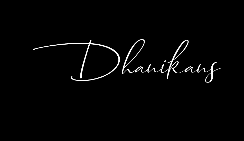 Dhanikans Signature Italic font big