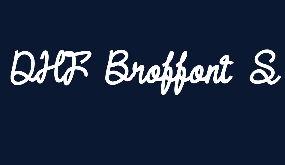 DHF Broffont Script Demo font big