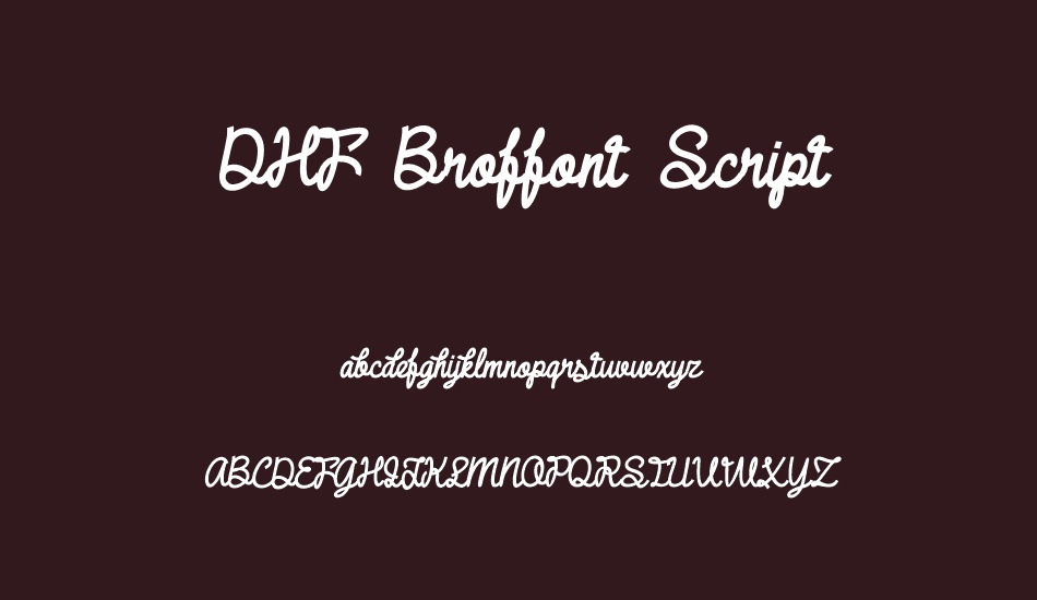 DHF Broffont Script Demo font