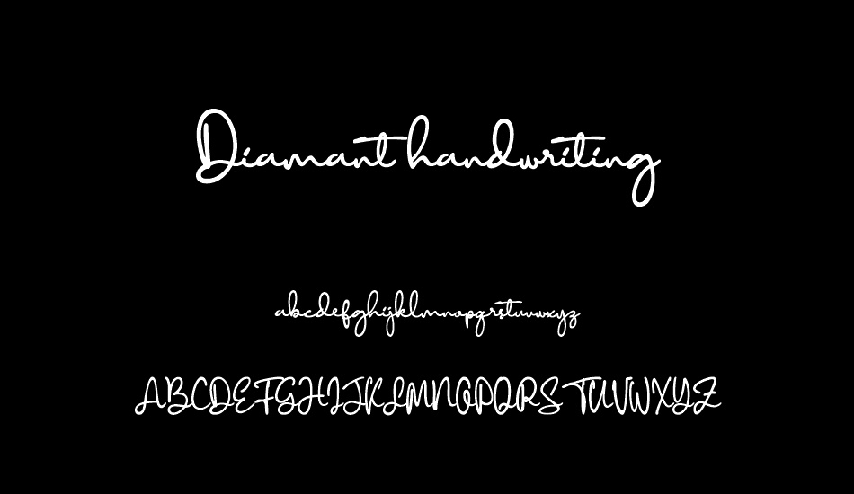 Diamant handwriting font