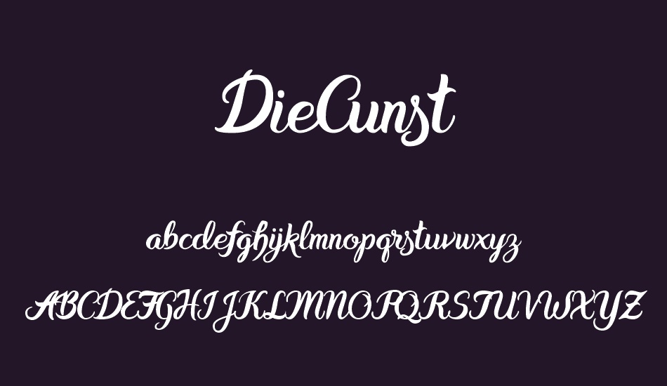 DieCunst font