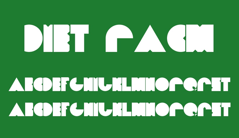 Diet PacMan font