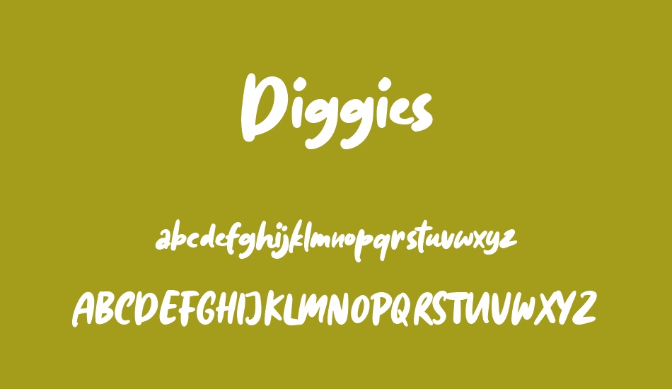 Diggies font