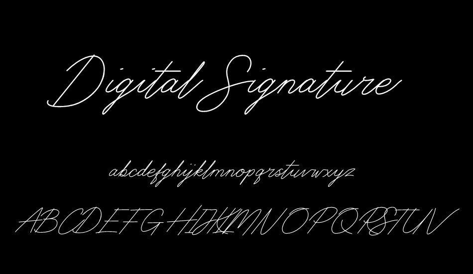 Digital Signature free font