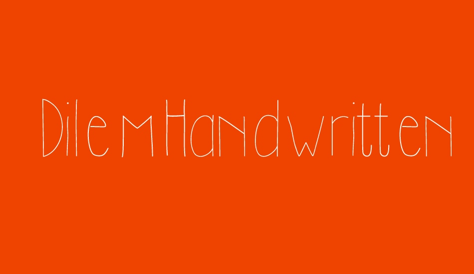 DilemHandwritten font big