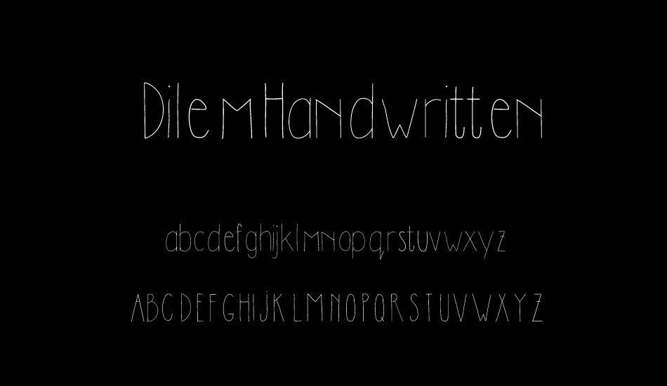 DilemHandwritten font