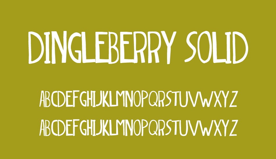 dingleberry solid font