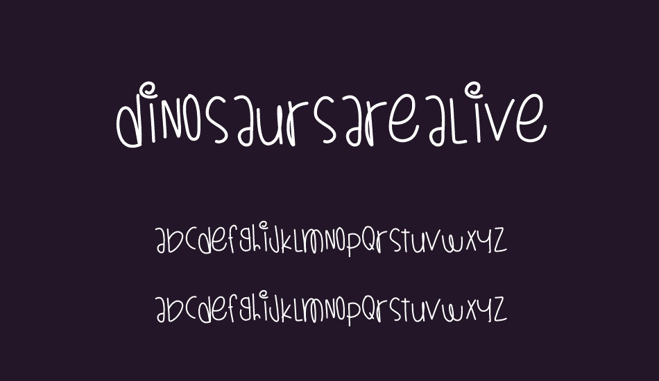 DinosaursAreAlive font