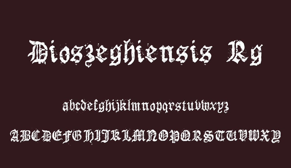 Dioszeghiensis Rg font