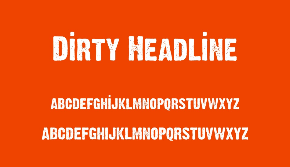 Dirty Headline font