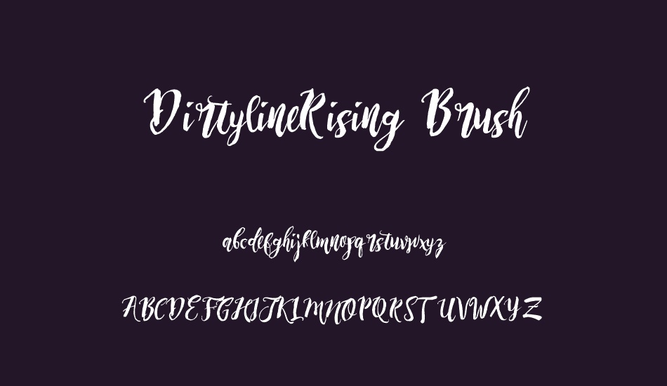 DirtylineRising Brush Free font