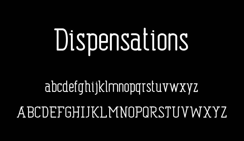 Dispensations font