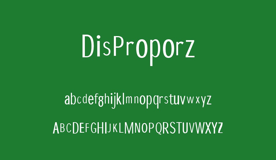 DisProporz font