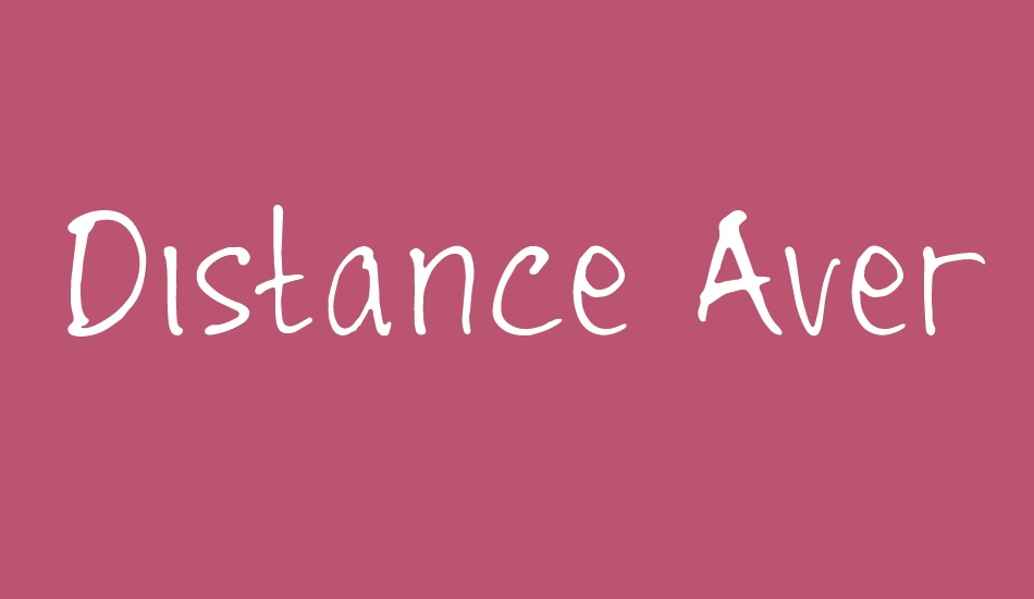 Distance Avero font big