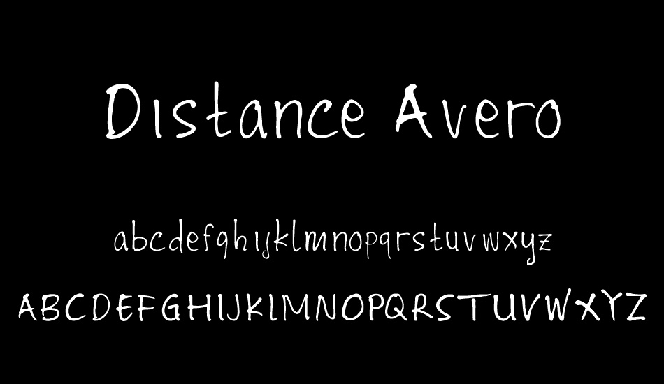 Distance Avero font