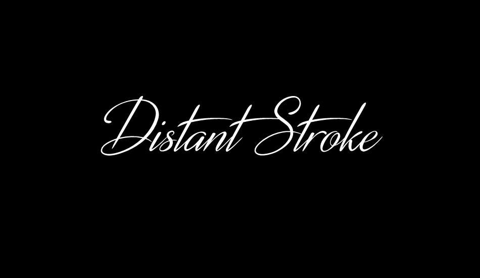 Distant Stroke font big