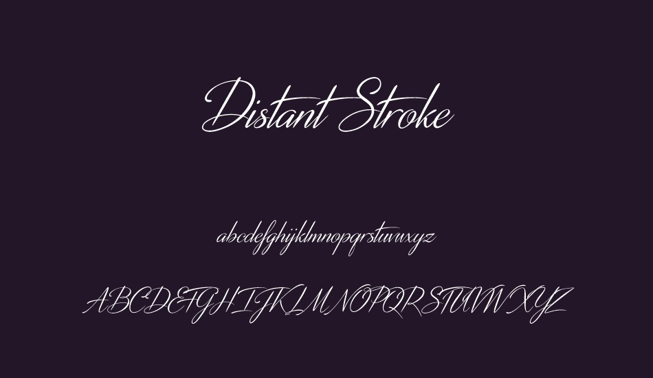 Distant Stroke font