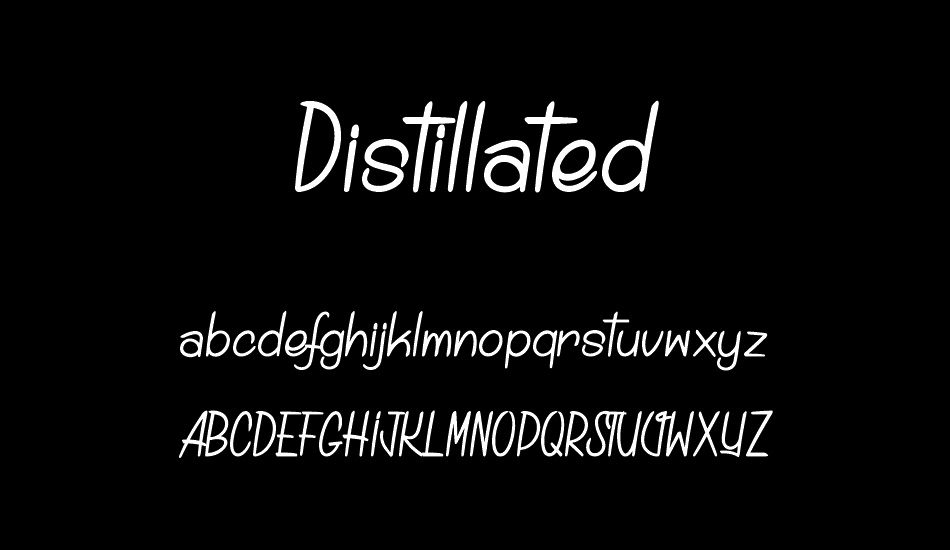 Distillated font