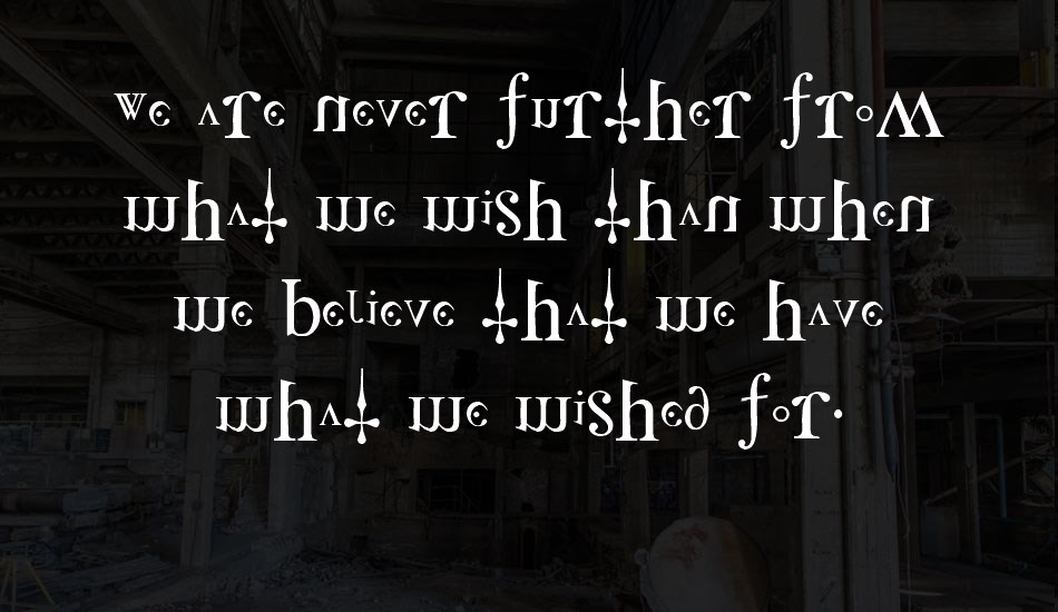 Distorted Faith font text