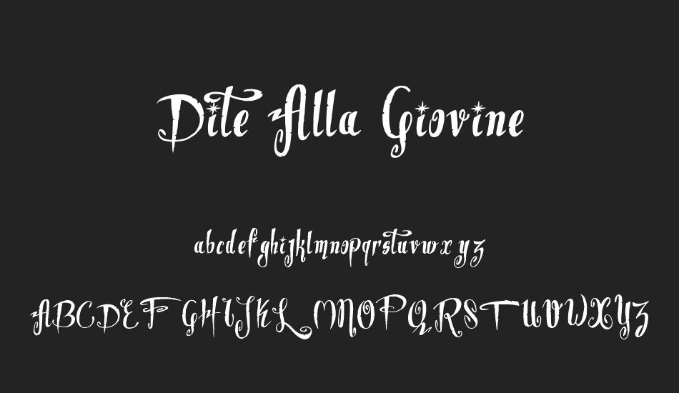 Dite Alla Giovine font