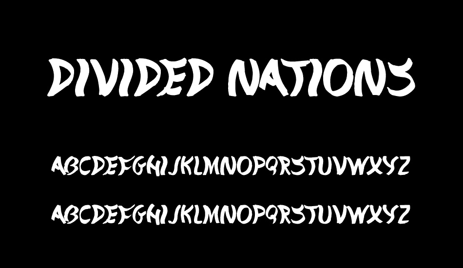 Divided Nations font