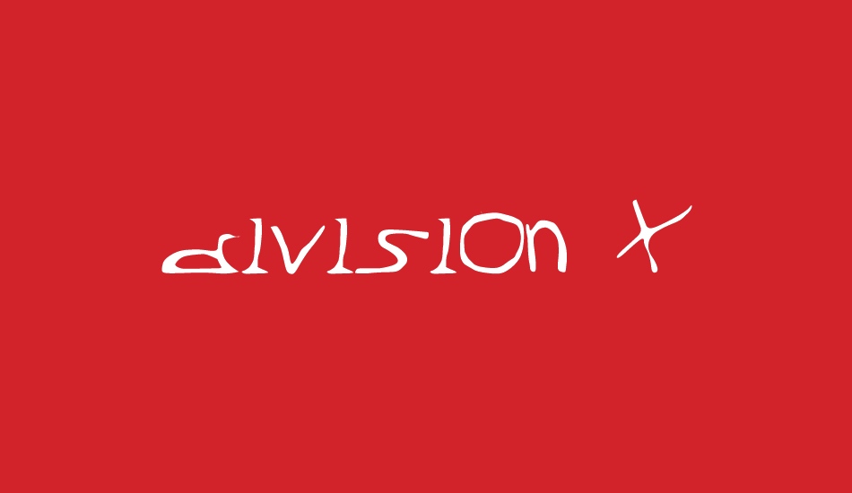 Division X font big