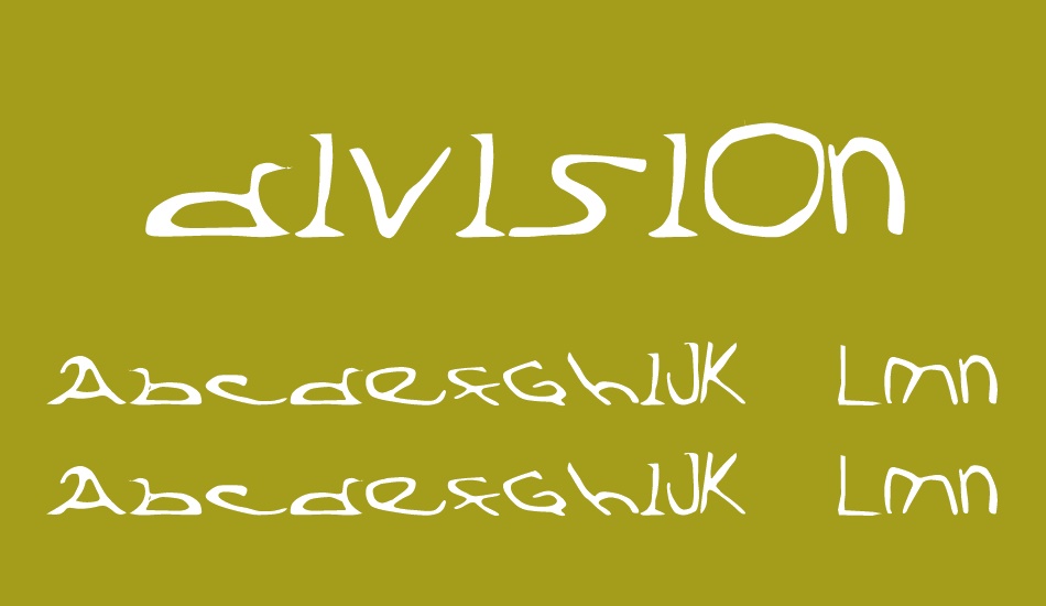 Division X font