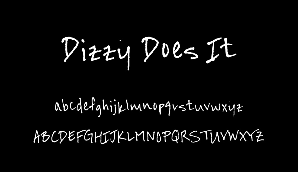 Dizzy Does It font