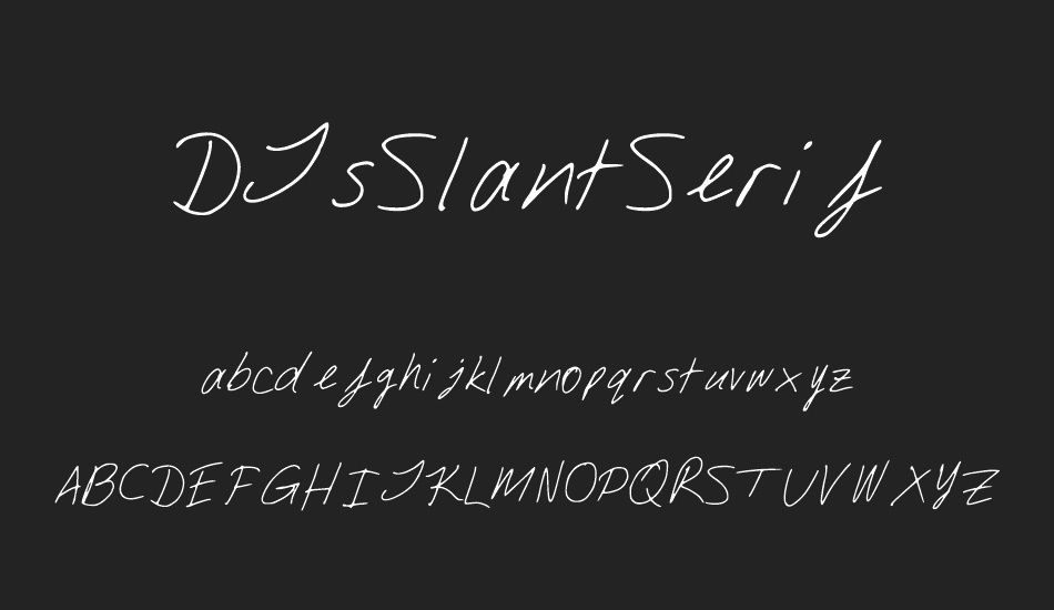 DJsSlantSerif font