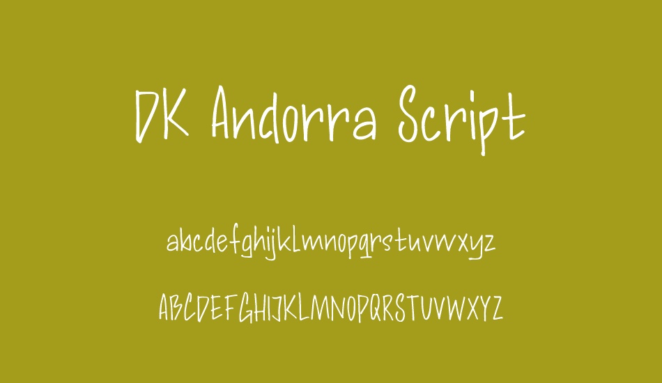 DK Andorra Script font