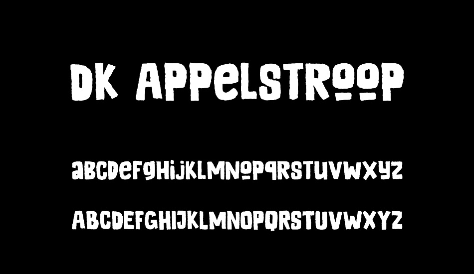 DK Appelstroop font