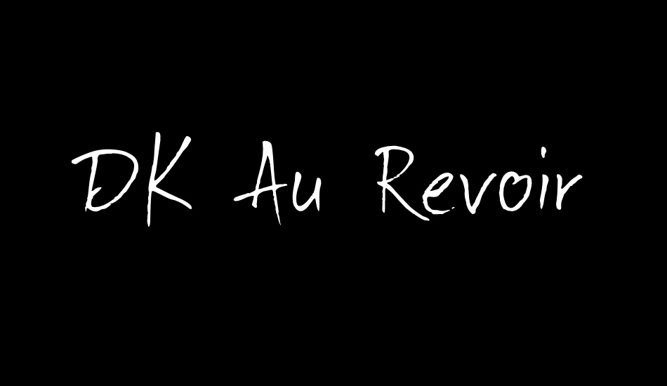 DK Au Revoir font big