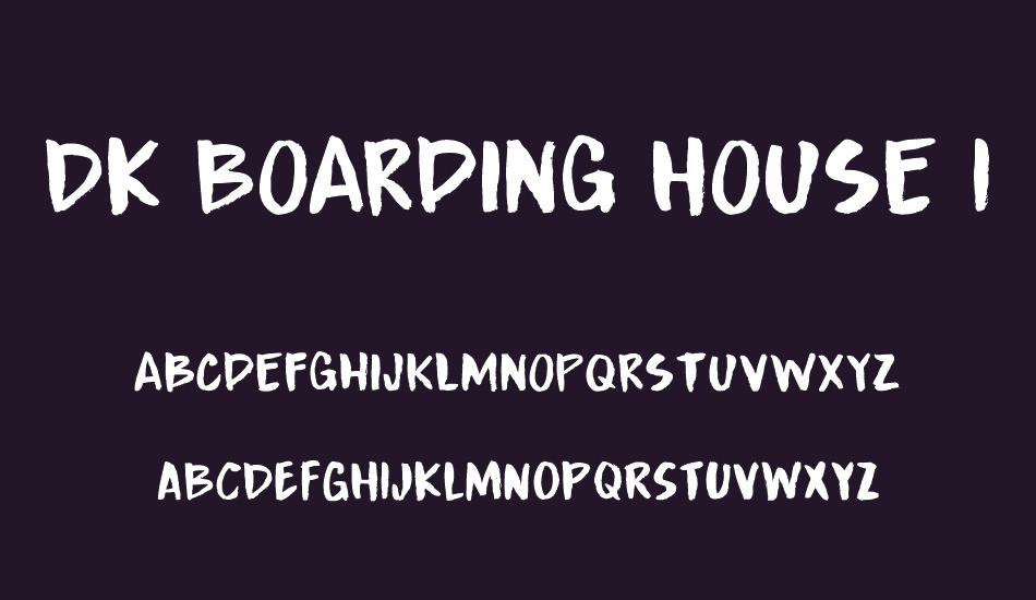 DK Boarding House III font