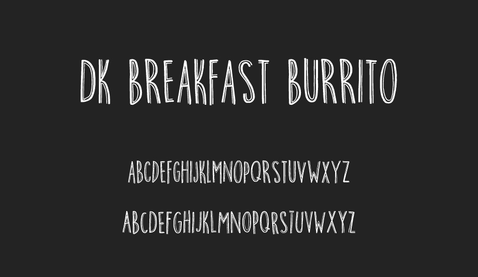 DK Breakfast Burrito font