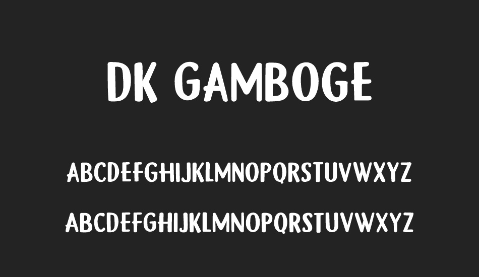 DK Gamboge font