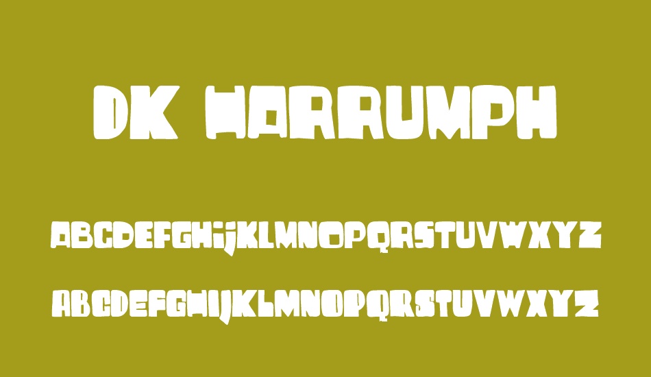 DK Harrumph font