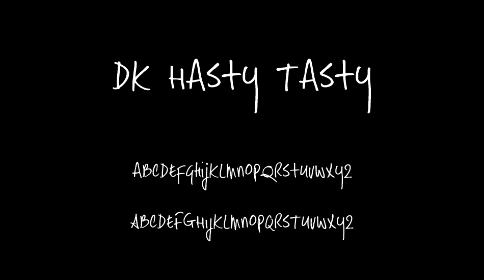 DK Hasty Tasty font