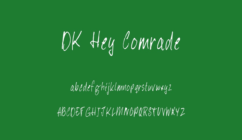 DK Hey Comrade font