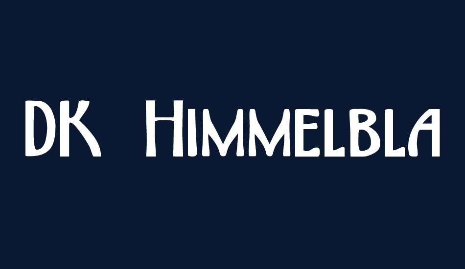 DK Himmelblau font big