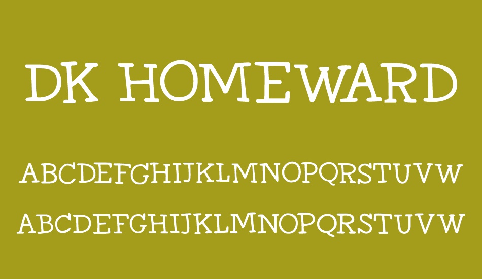 DK Homeward Bound II font