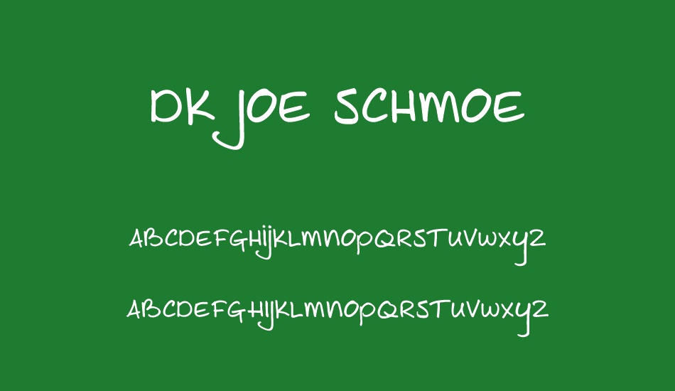 DK Joe Schmoe font