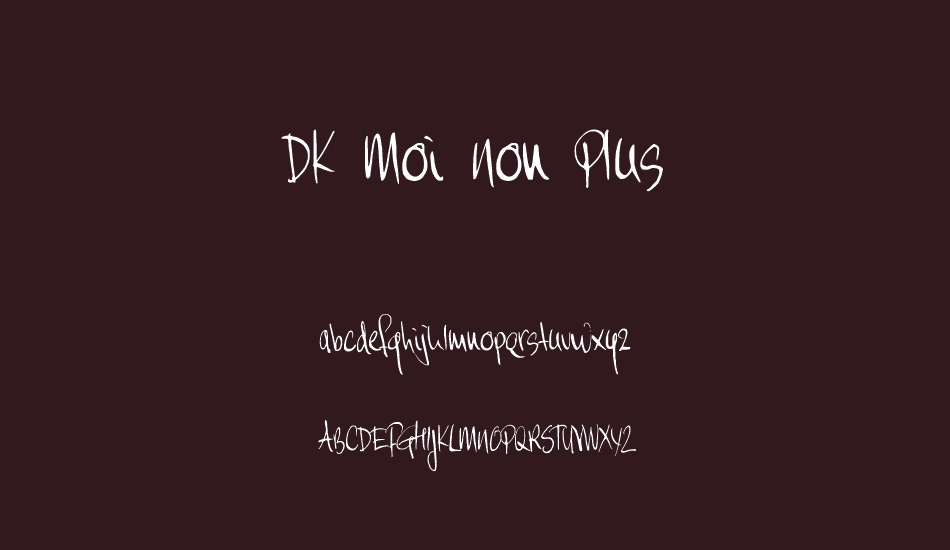 DK Moi Non Plus font