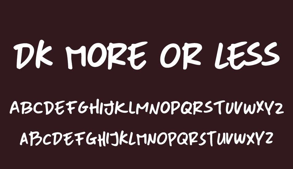 DK More Or Less font