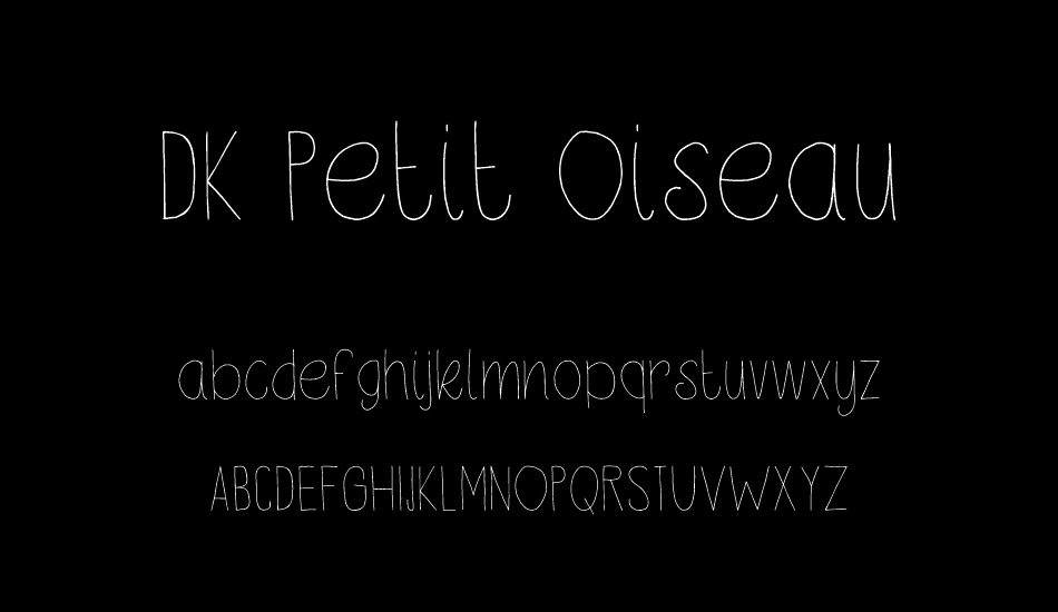 DK Petit Oiseau font