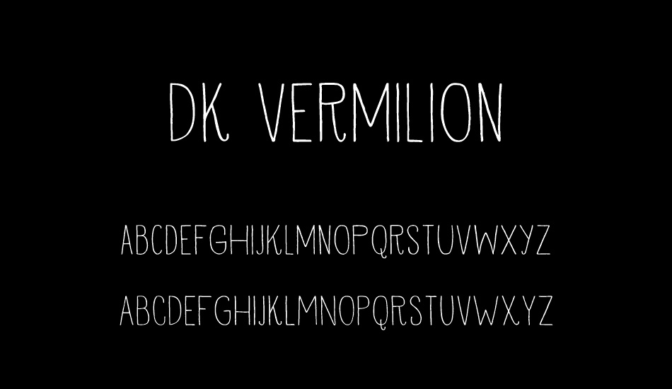 DK Vermilion font