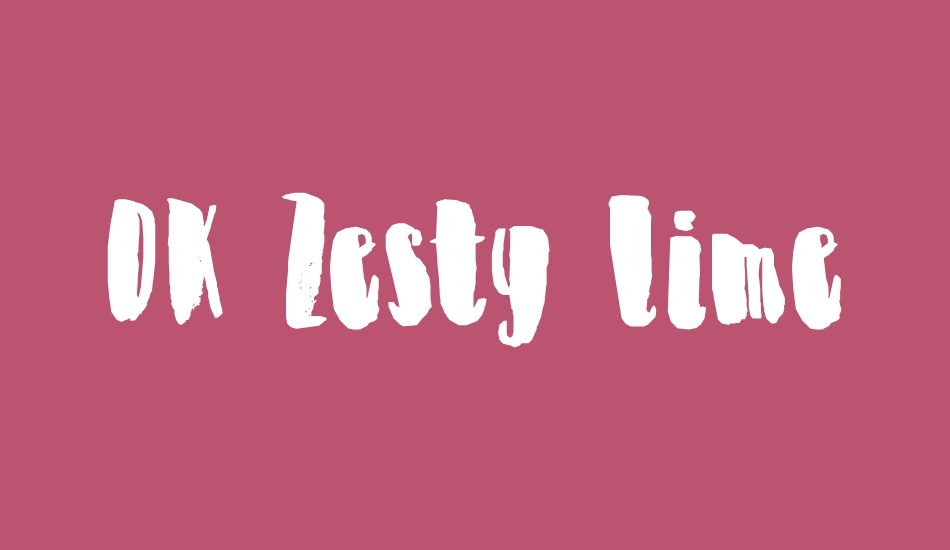 DK Zesty Lime font big