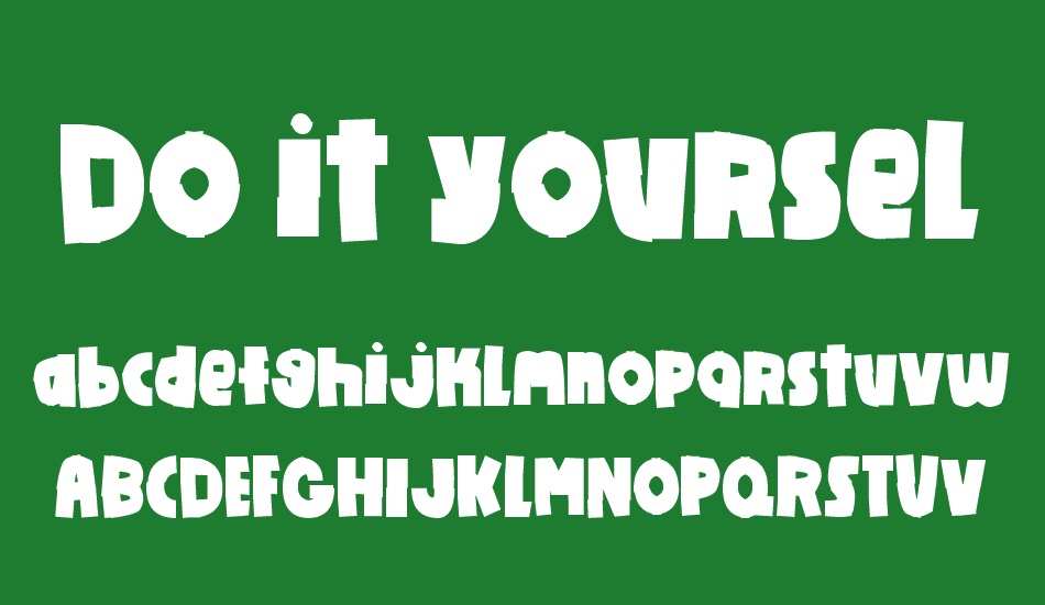 Do it yourself font