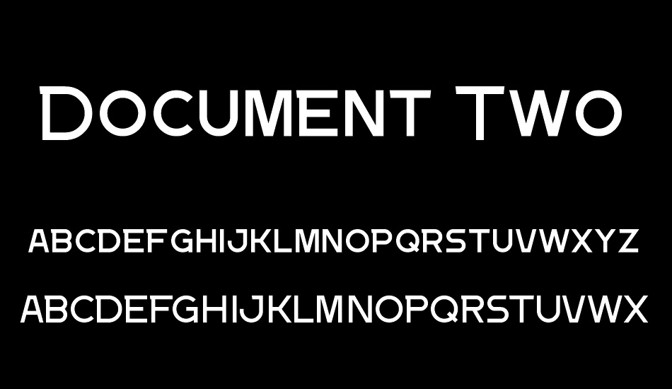 Document Two font