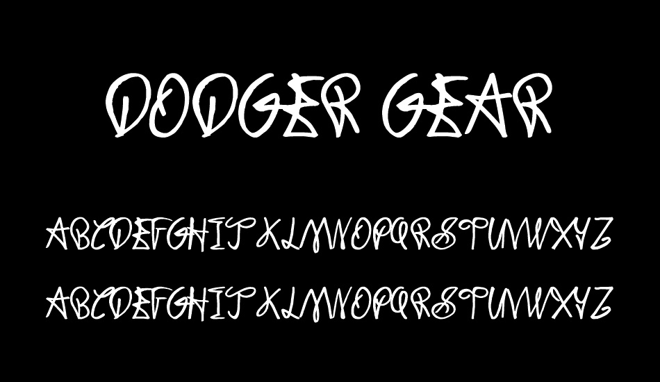 Dodger Gear font