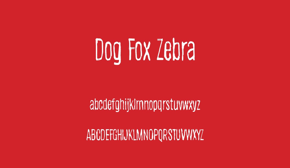 dog-fox-zebra font